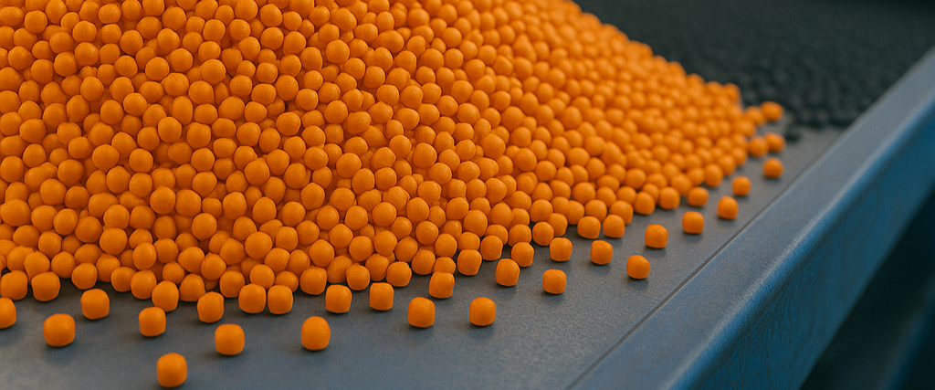 Pelletizing close-up