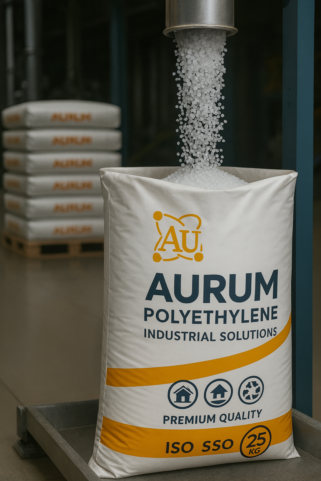 Colorful polymer granules